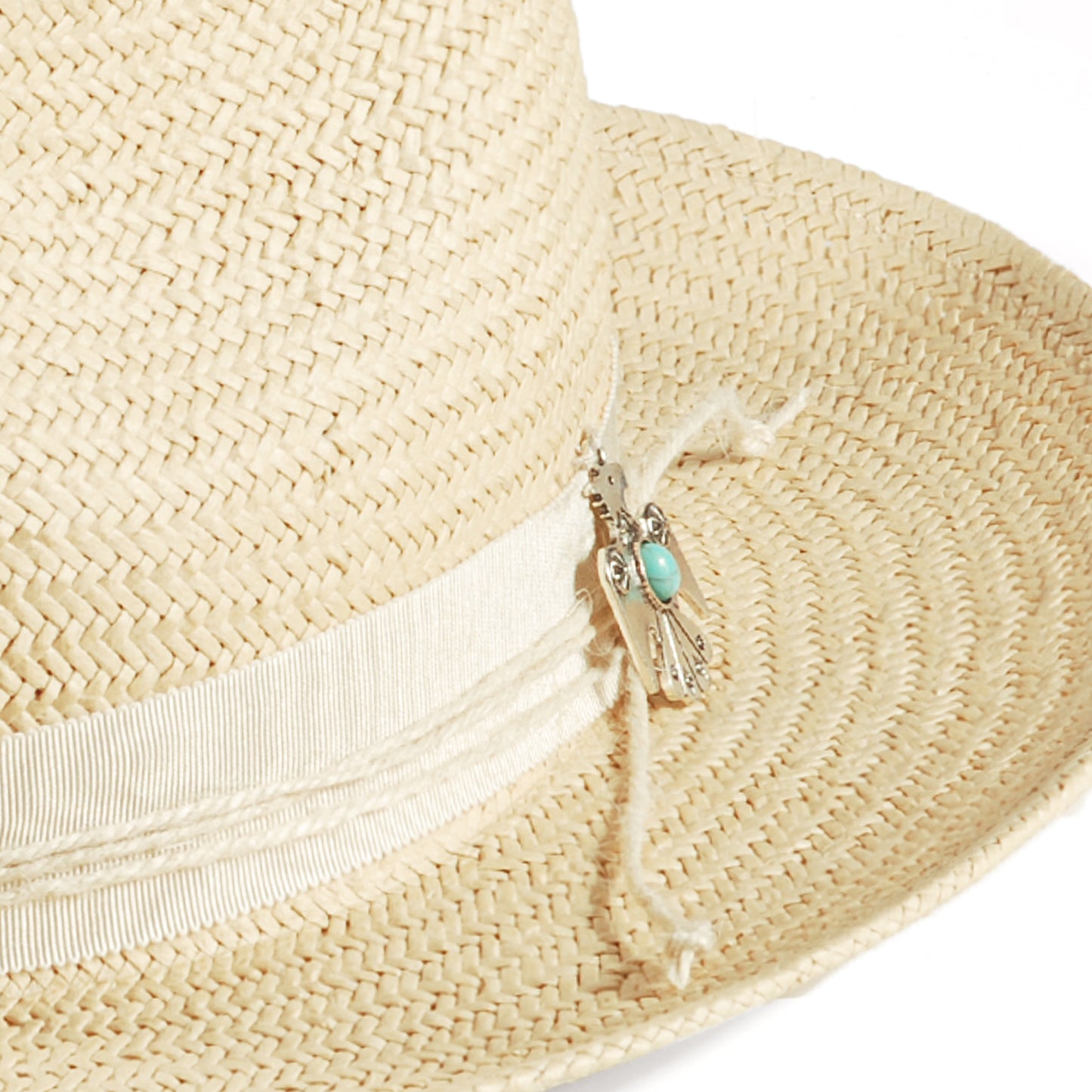 Geoffery Straw Fedora Hat – Beige (Includes All The Accessories)