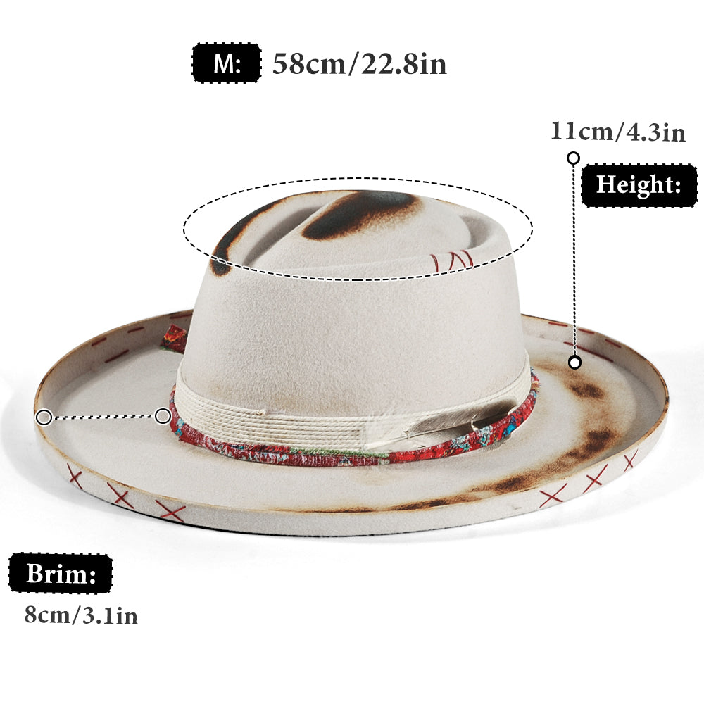 Vintage Fedora Felt(Includes All The Accessories)
