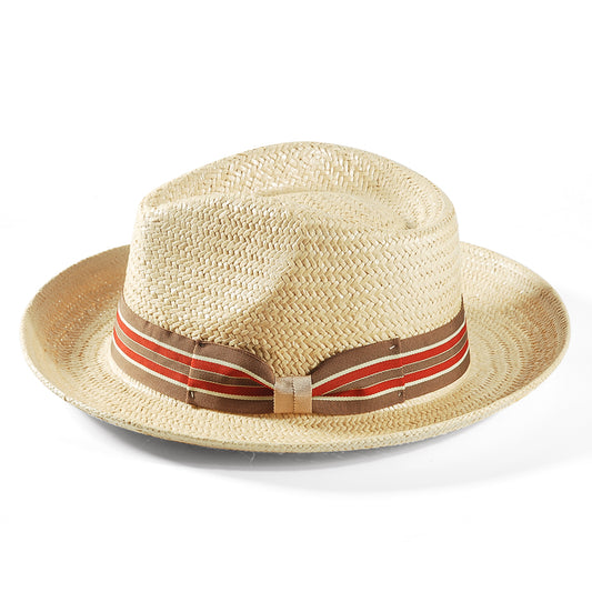 Geoffery Straw Fedora Hat – Beige (Includes All The Accessories)