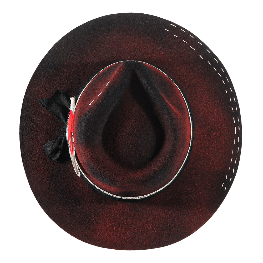 Otraland Cool Vintage Fedora Felt(Includes All The Accessories)